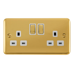 DPBR536WH Deco Plus 13A Ingot 2 Gang DP Switched S