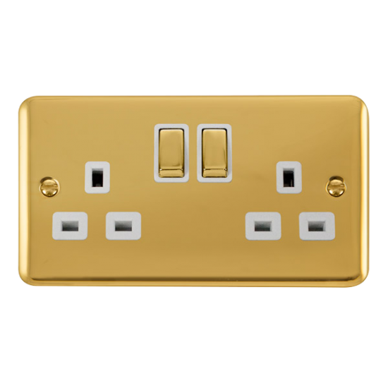 DPBR536WH Deco Plus 13A Ingot 2 Gang DP Switched S