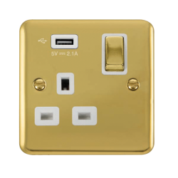 DPBR571UWH Deco Plus 1G SKT USB 2.1A DP