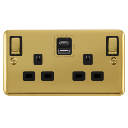 DPBR586BK Deco Plus 2G 13A SW SKT 4.2A A&C USB ING