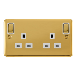 DPBR836WH Deco Plus DECO+ 13A 2GANG OUTBOARD SW SK