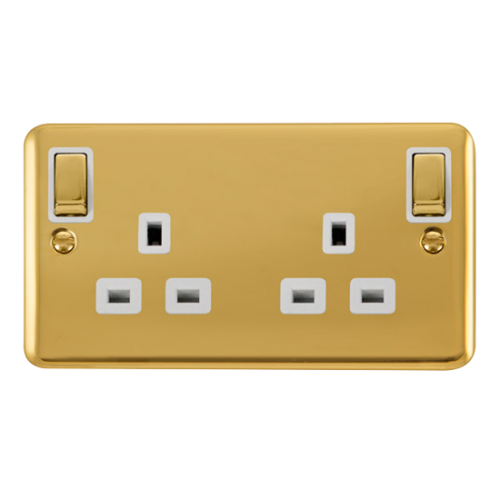 DPBR836WH Deco Plus DECO+ 13A 2GANG OUTBOARD SW SK