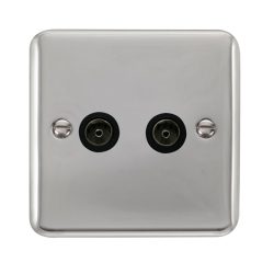 DPCH066BK Deco Plus Twin Coaxial Outlet