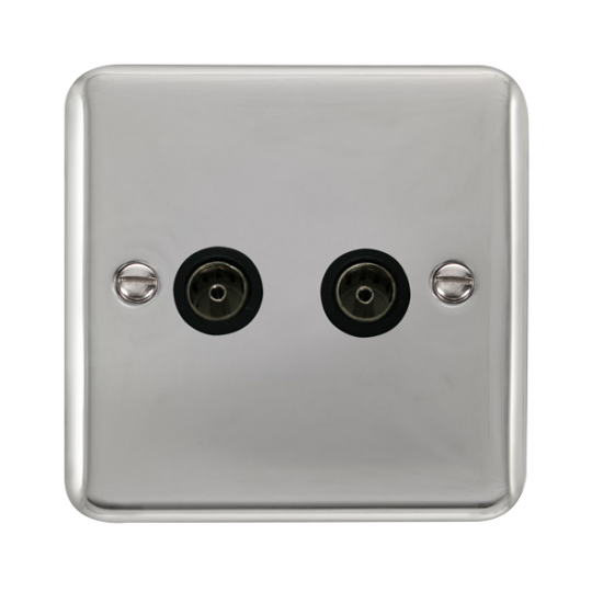 DPCH066BK Deco Plus Twin Coaxial Outlet