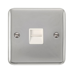 DPCH120WH Deco Plus Single Telephone Outlet - Mast