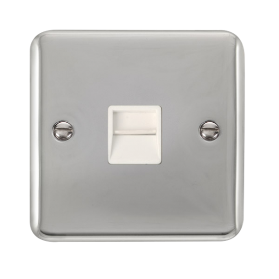 DPCH120WH Deco Plus Single Telephone Outlet - Mast