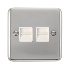 DPCH121WH Deco Plus Twin Telephone Outlet - Master