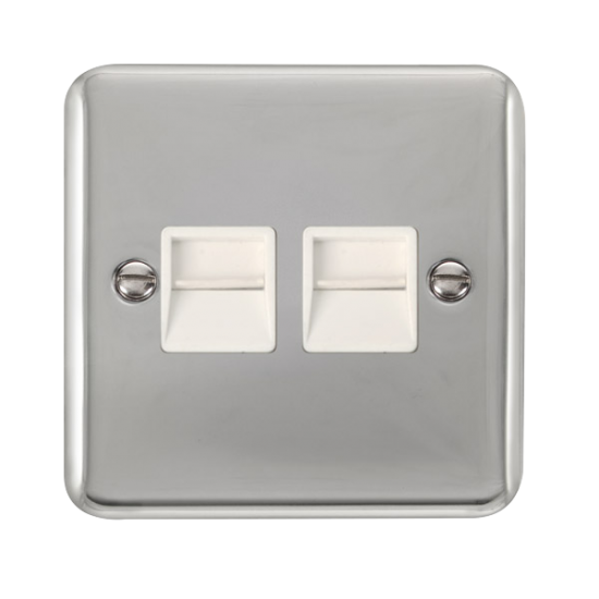 DPCH121WH Deco Plus Twin Telephone Outlet - Master