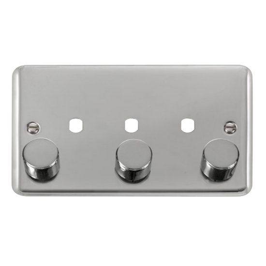 DPCH153PL Deco Plus 2 Gang Dimmer Plate & Knobs (1