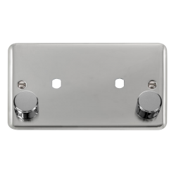 DPCH186 Deco Plus 2 Gang Dimmer Plate & Knobs (163