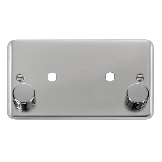 DPCH186 Deco Plus 2 Gang Dimmer Plate & Knobs (163