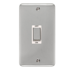 DPCH502WH Deco Plus 45A Ingot 2 Gang DP Switch
