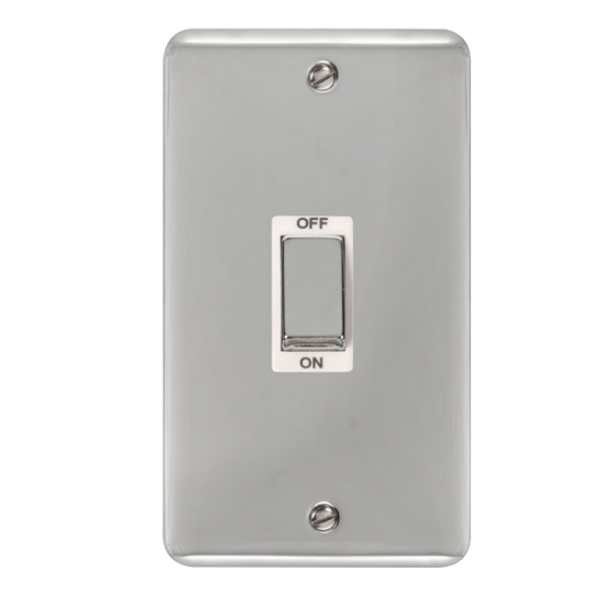 DPCH502WH Deco Plus 45A Ingot 2 Gang DP Switch