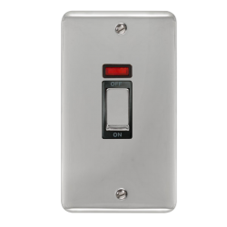 DPCH503BK Deco Plus 45A Ingot 2 Gang DP Switch Wit
