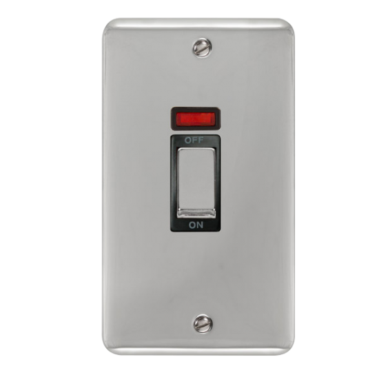 DPCH503BK Deco Plus 45A Ingot 2 Gang DP Switch Wit