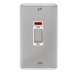 DPCH503WH Deco Plus 45A Ingot 2 Gang DP Switch Wit