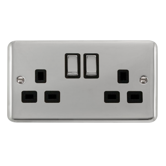 DPCH536BK Deco Plus 13A Ingot 2 Gang DP Switched Socket