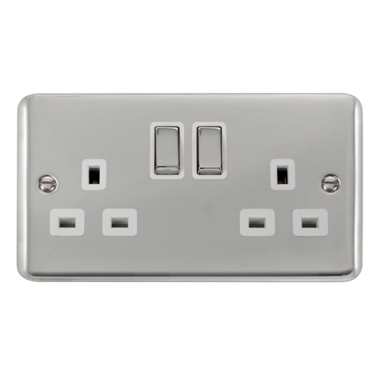 DPCH536WH Deco Plus 13A Ingot 2 Gang DP Switched Socket