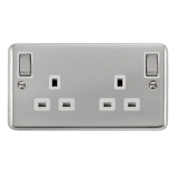 DPCH836WH Deco Plus DECO+ 13A 2GANG OUTBOARD SW SK