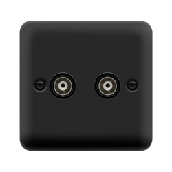 DPMB159BK Deco Plus ISO COAX SKT TWIN MB