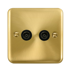 DPSB066BK Deco Plus Twin Coaxial Outlet