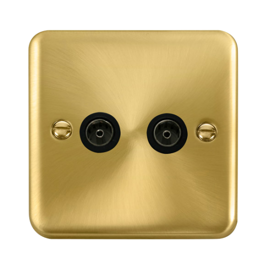 DPSB066BK Deco Plus Twin Coaxial Outlet