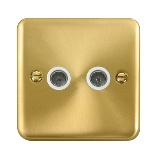 DPSB066WH Deco Plus Twin Coaxial Outlet