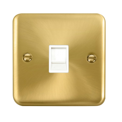 DPSB115WH Deco Plus Single RJ11 (Irish/US) Outlet