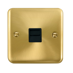 DPSB120BK Deco Plus Single Telephone Outlet - Mast