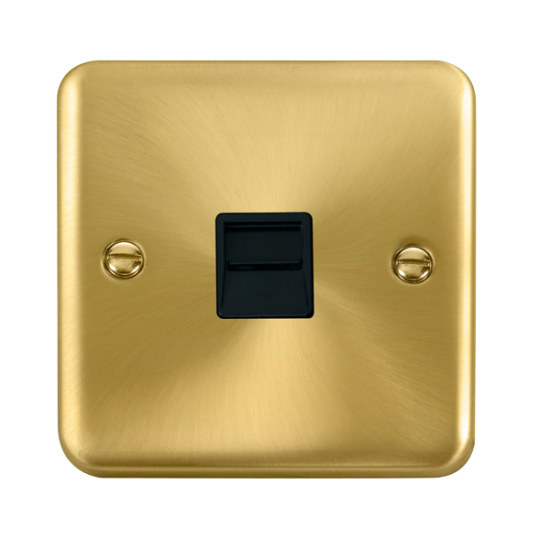 DPSB120BK Deco Plus Single Telephone Outlet - Mast