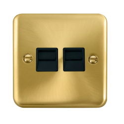 DPSB121BK Deco Plus Twin Telephone Outlet - Master