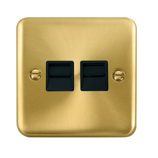 DPSB121BK Deco Plus Twin Telephone Outlet - Master