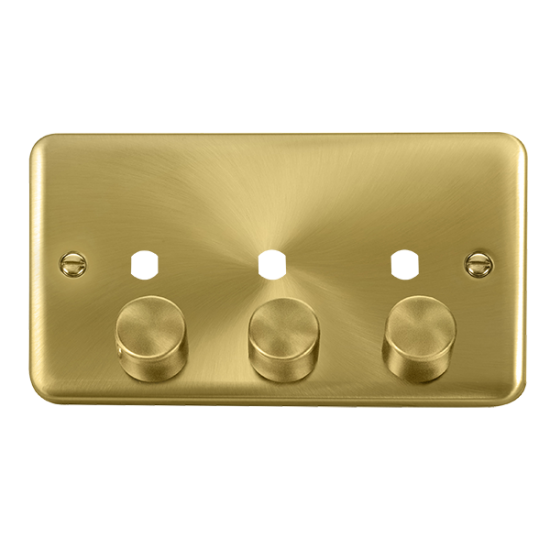 DPSB153PL Deco Plus DPSB 3 GANG DOUBLE DIMMER PLAT