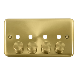DPSB154PL Deco Plus DPSB 4 GANG DOUBLE DIMMER PLAT