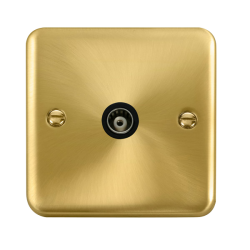 DPSB158BK Deco Plus Single Isolated Coaxial Outlet