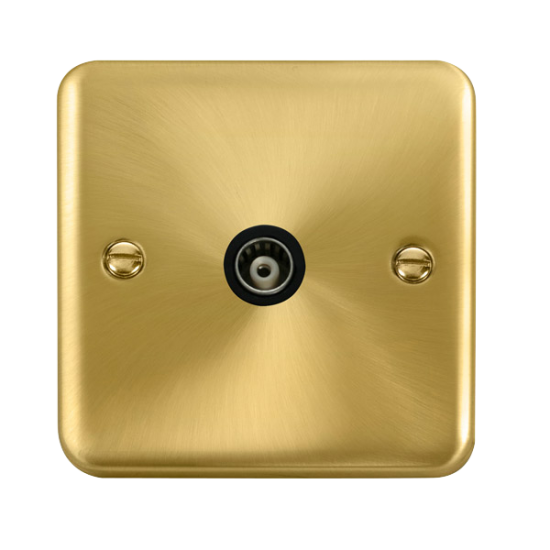 DPSB158BK Deco Plus Single Isolated Coaxial Outlet