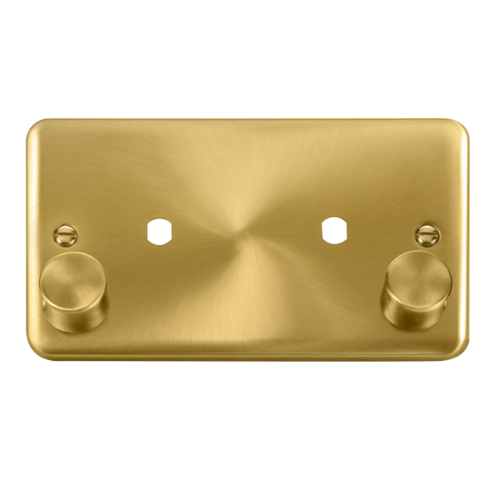 DPSB186 Deco Plus 2 Gang Dimmer Plate & Knobs (163