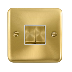 DPSB412WH Deco Plus 10AX Ingot 2 Gang 2 Way Plate