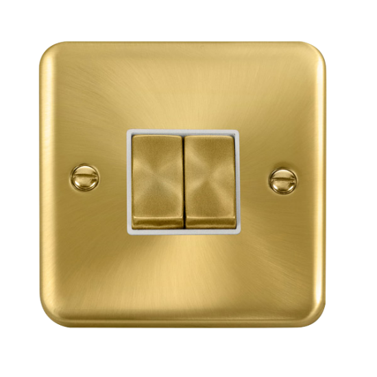 DPSB412WH Deco Plus 10AX Ingot 2 Gang 2 Way Plate