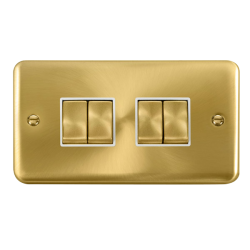 DPSB414WH Deco Plus 10AX Ingot 4 Gang 2 Way Plate