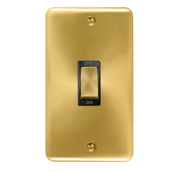 DPSB502BK Deco Plus 45A Ingot 2 Gang DP Switch
