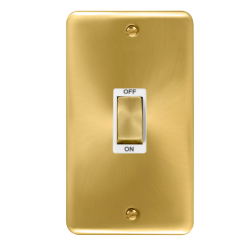 DPSB502WH Deco Plus 45A Ingot 2 Gang DP Switch