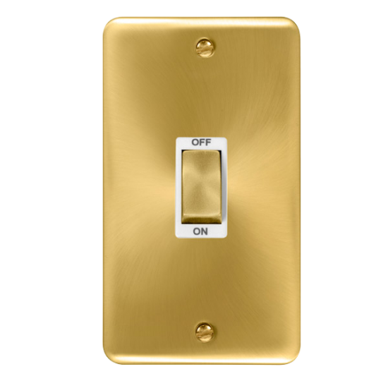 DPSB502WH Deco Plus 45A Ingot 2 Gang DP Switch