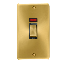 DPSB503BK Deco Plus 45A Ingot 2 Gang DP Switch Wit