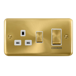 DPSB504WH Deco Plus 45A Ingot 2 Gang DP Switch Wit
