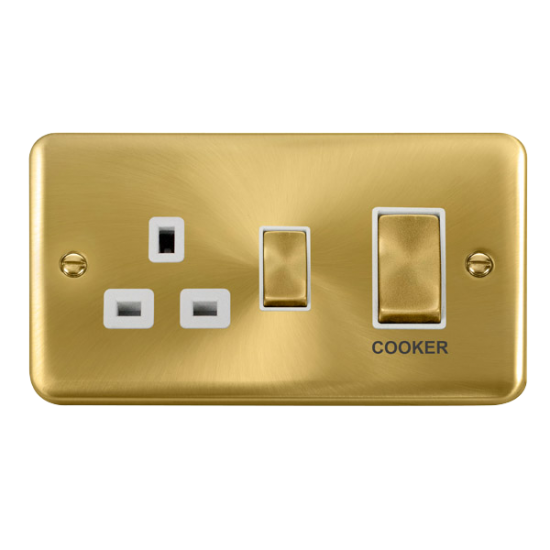 DPSB504WH Deco Plus 45A Ingot 2 Gang DP Switch Wit
