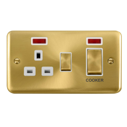 DPSB505WH Deco Plus 45A Ingot 2 Gang DP Switch Wit