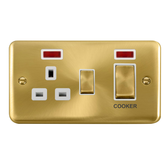DPSB505WH Deco Plus 45A Ingot 2 Gang DP Switch Wit