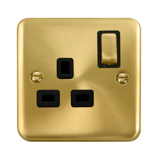 DPSB535BK Deco Plus 13A Ingot 1 Gang DP Switched S