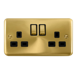 DPSB536BK Deco Plus 13A Ingot 2 Gang DP Switched S
